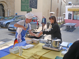 nos amis de biberach mettent à cuire saucisses et autres